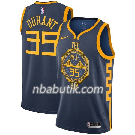 NBA Mænd Trøje Golden State Warriors Kevin Durant 35 2018-19 Nike City Edition Navy Swingman NBA Mænd Trøje Golden State Warriors Kevin Durant 35 2018-19 Nike City Edition Navy Swingman
